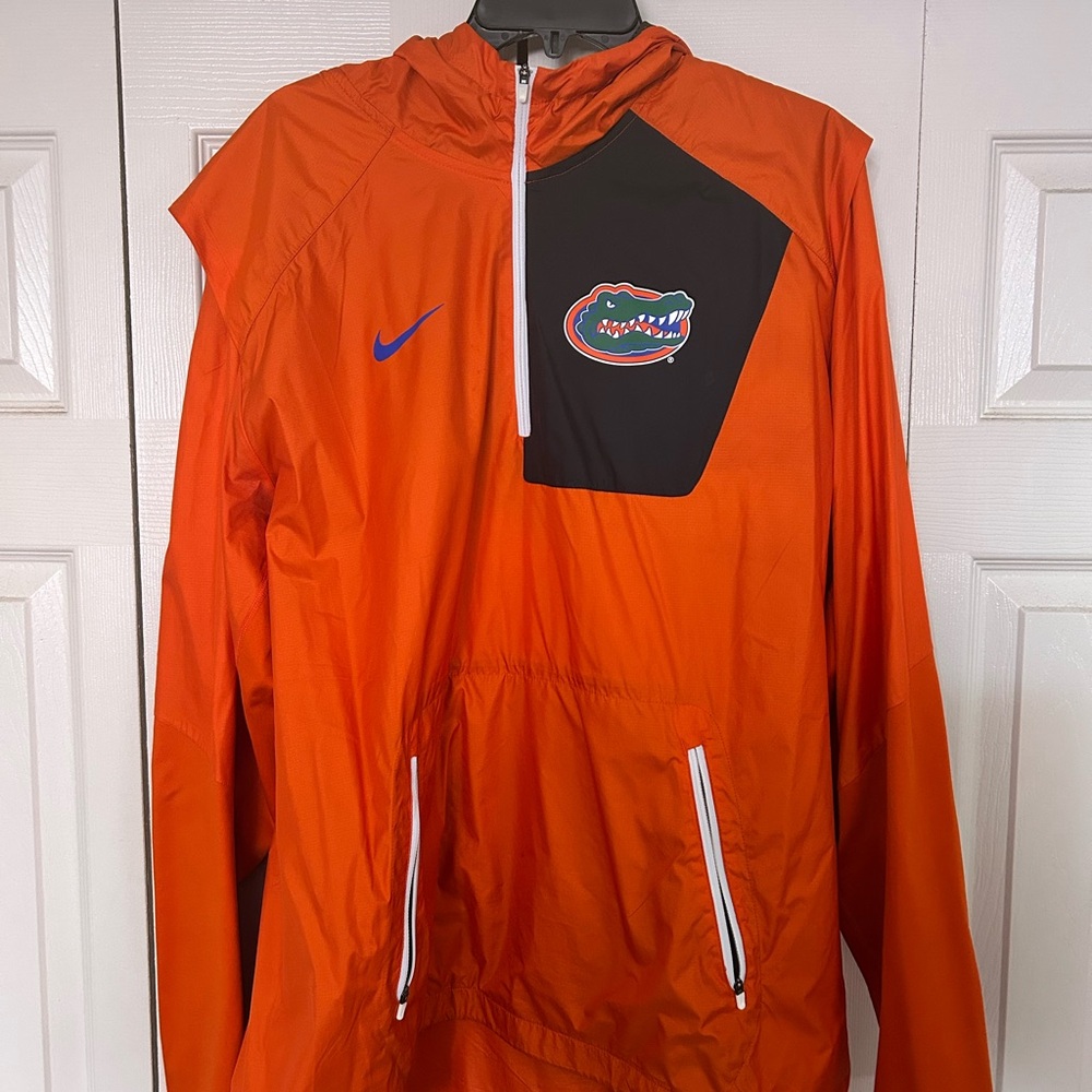 Nike Men's Orange Windbreaker Jacket- Florida Gators